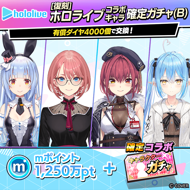 【ホロライブ】コラボキャラ確定ガチャ(B)開催!